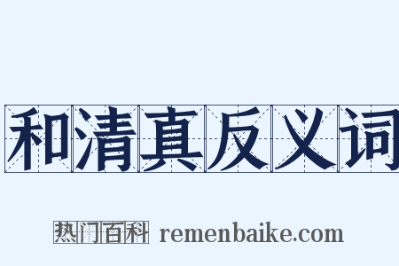 和清真反义词是什么意思的图片